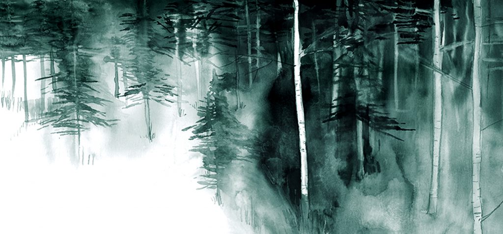 Ilustración de Sally Cutting para el cuento "Finist, halcón encantado